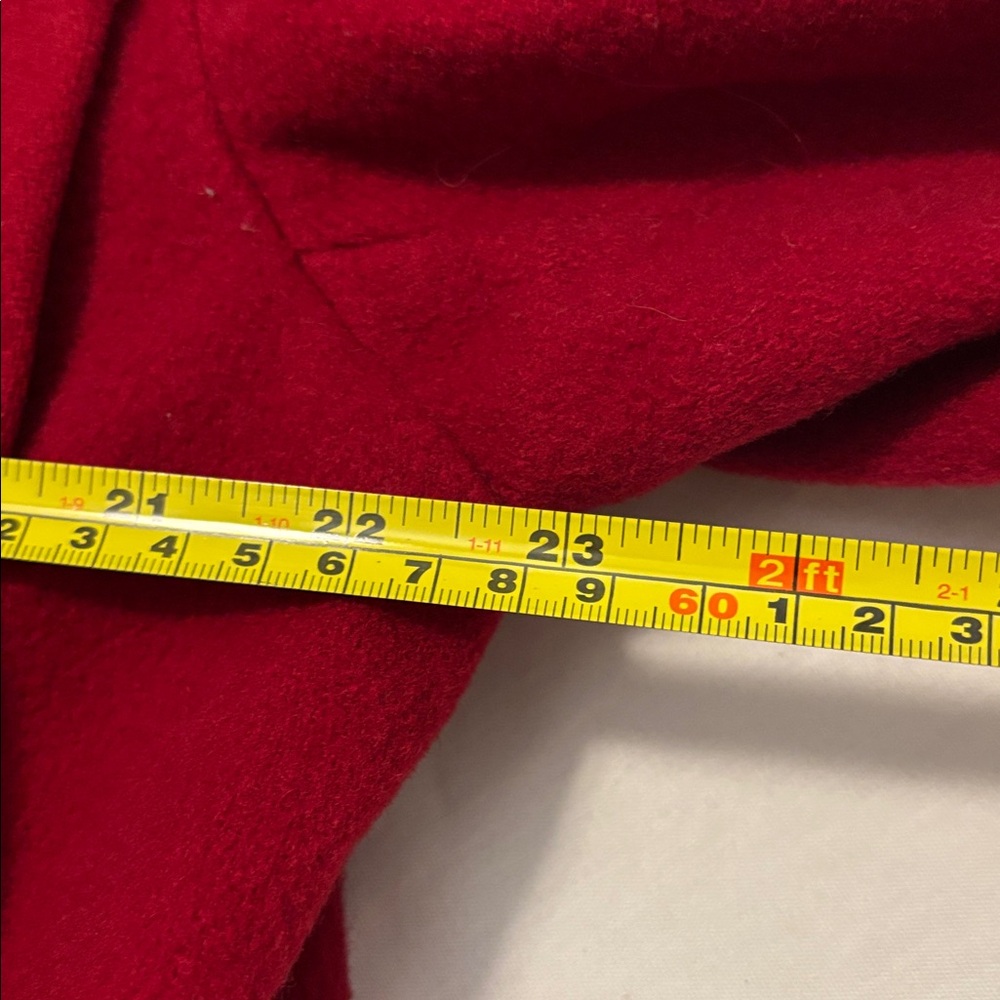 VTG Forecaster of Boston Red double-breasted 100% wool longline coat SZ 18 - Picture 7 of 12